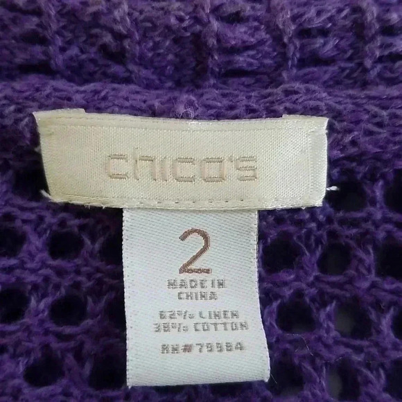 Chico's Lightweight cardigan with tank included size 2 - Picture 7 of 8